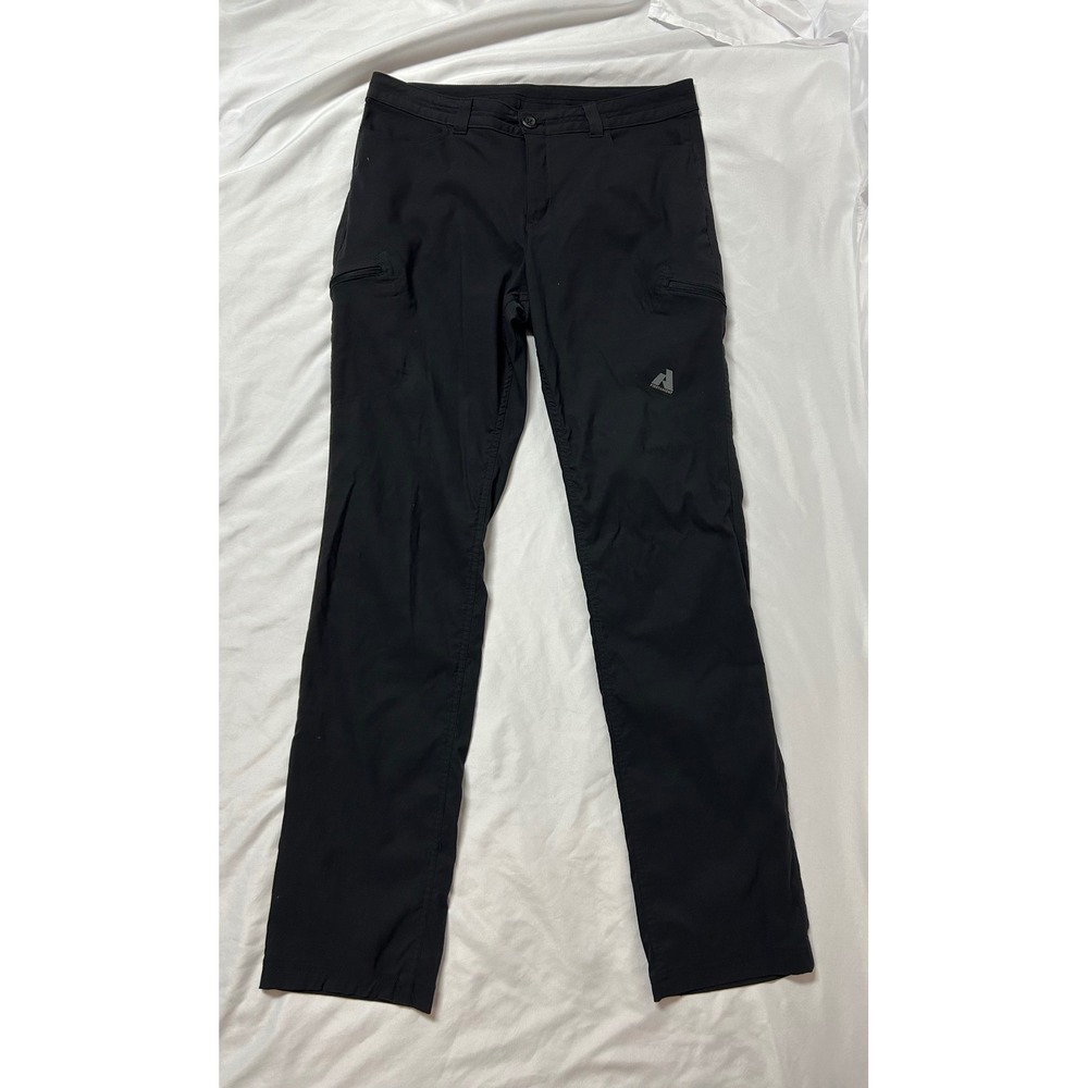 Eddie Bauer First Ascent Guide Pro Pants Womens 12 Tall Black Hiking Cargo T12